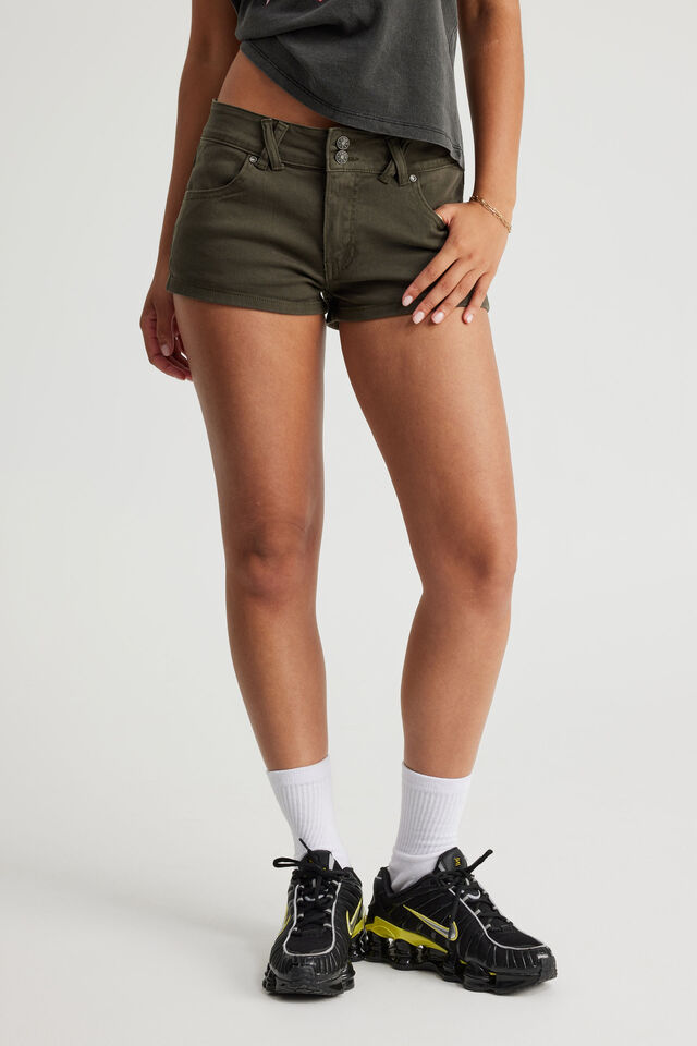 Tumblr Low Rise Booty Short, SURPLUS GREEN
