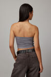 Crop Jersey Bandeau, WASHED STEEL - alternate image 3