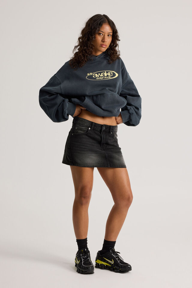 Everyday Denim Skirt, EXTREME BLACK WASH