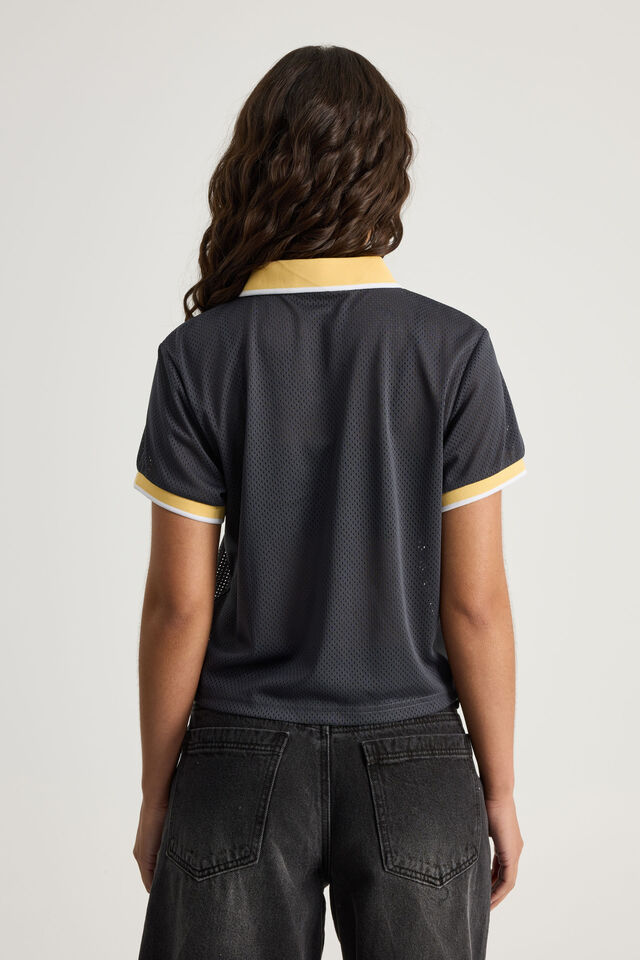 Graphic Mesh Tee, ICE LAGOON/OPEN GALLERY