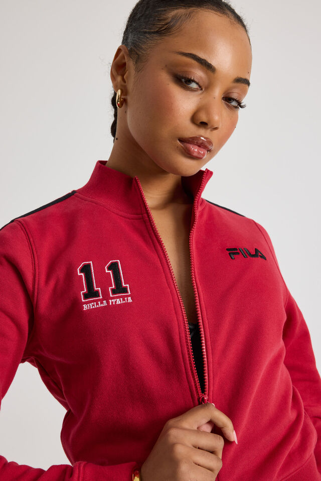 Fila Lcn Zip Through Track Top, SCOOTER RED/FILA BIELLA ITALIA 11