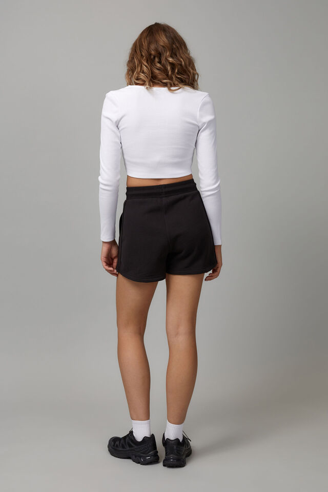 Jordan Fleece Short, WASHED BLACK