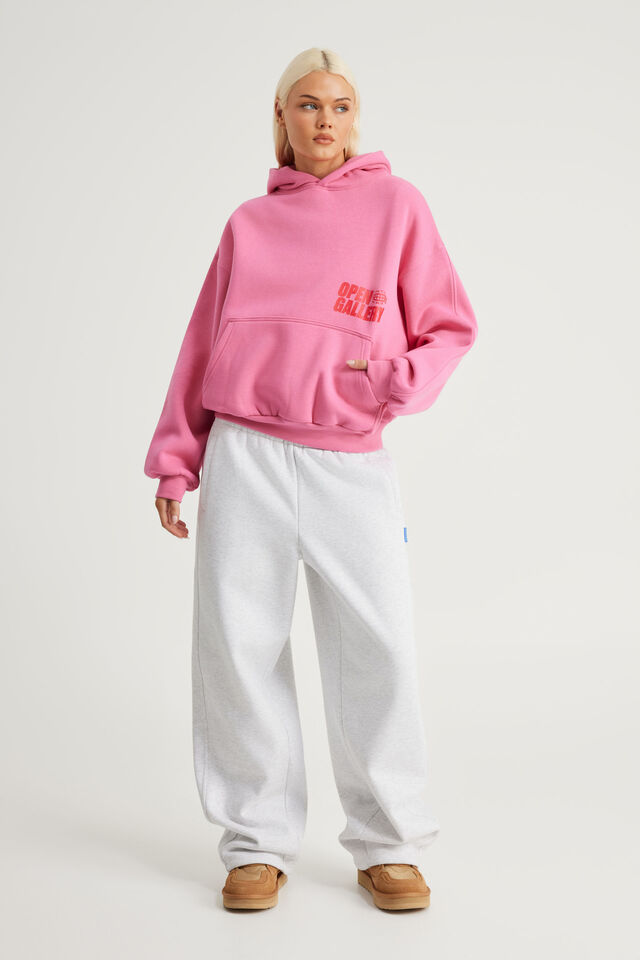 Open Gallery Boxy Hoodie, OG HYPER PINK/OG CONCEPT