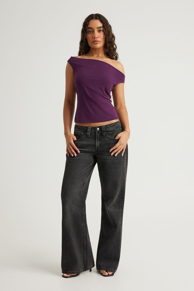 Soft Washed Off Shoulder Top, SYRAH