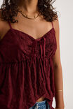 Jamie Lace Cami, CHERRY LACQUER - alternate image 4