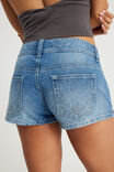 Sidekick Low Rise Booty Short, SOUNDWAVE BLUE/EMBROIDERY - example image 4