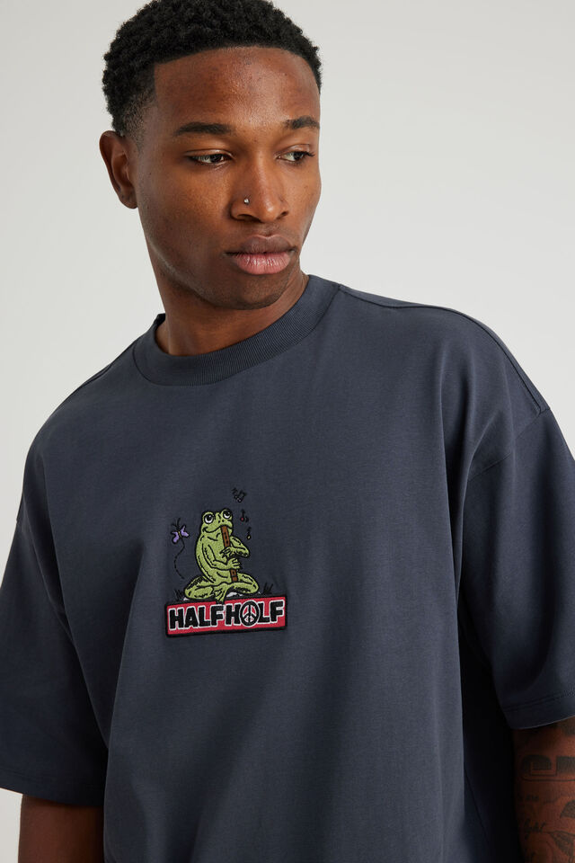 Half Half Heavyweight Box Fit Graphic Tshirt, HH SEAL/FROGMAN