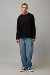 Long Sleeve Pocket Tee, BLACK - alternate image 1