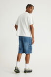 Half Half Cargo Denim Short, TIDAL BLUE - example image 3