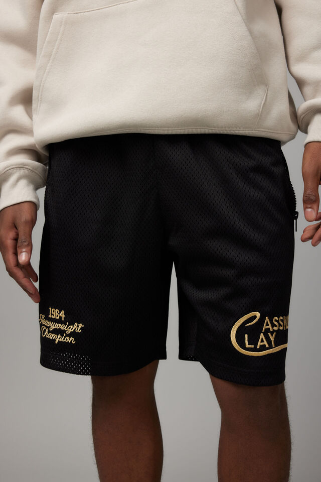 Muhammad Ali Basketball Short, LCN ALI BLACK/CASSIUS CLAY