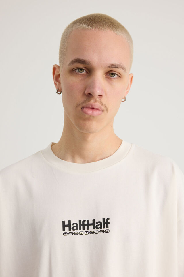 Half Half Box Fit Graphic T Shirt, HH CLOUD/HARDWARE