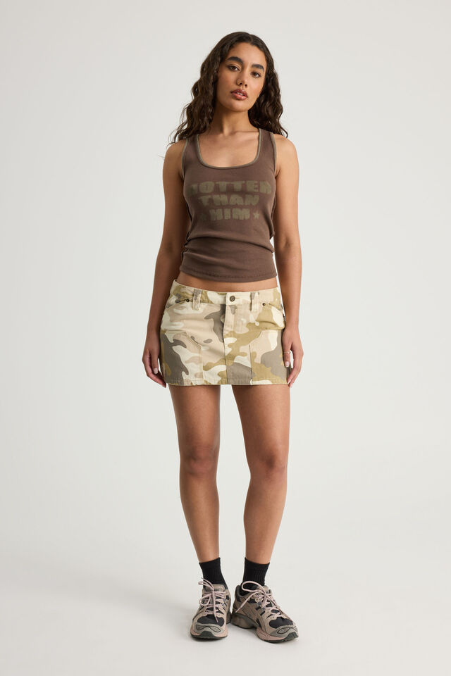 Utility Mini Skirt, CAMO