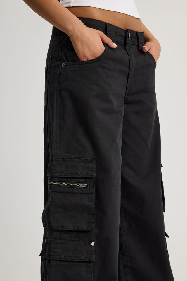 Mega Baggy Cargo, BLACK