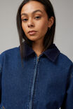 Milly Denim Bomber Jacket, DARK DENIM - alternate image 4
