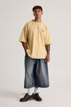 Open Gallery Heavyweight Box Fit Tshirt, OG DUSTY TUMERIC/OPEN GALLERY MOTIFS - alternate image 2