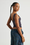 Sienna Low Back Tank, IRON GREY - alternate image 3