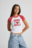 Lcn Nba Raglan Curve Hem Tee, LCN NBA WHITE RED/CHICAGO BULLS - alternate image 1