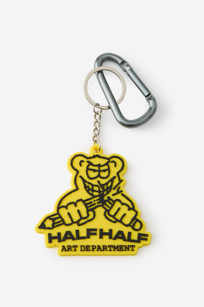 Half Half Key Ring Carabiners, HALF HALF CR TEDDY BEAR YELLOW