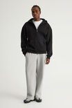 Authentics Boxy Zip Thru Hoodie, BLACK - example image 2