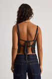 Quinn Tie Back Cami, BLACK/WHITE POLKA DOT - alternate image 4