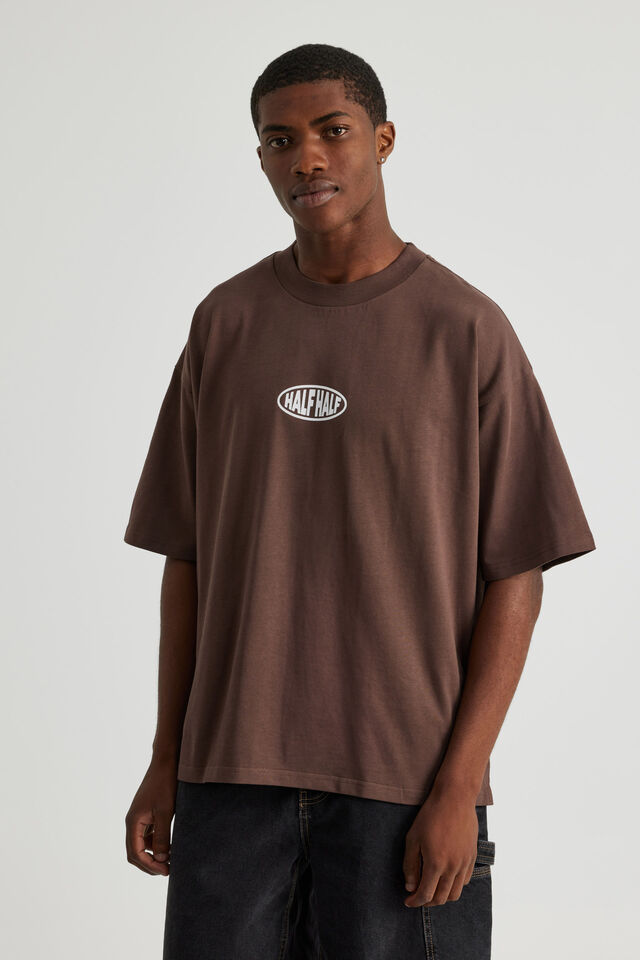 Half Half Heavyweight Box Fit Graphic Tshirt, HH BRACKEN/HALF HALF WORLDWIDE