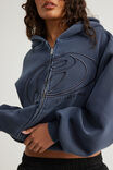 Open Gallery Boxy Zip Through Hoodie, OG WASHED SEAL/GALLERY SWIRL - example image 4