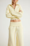 Wide Waistband Trackpant, LEMON BUTTER - example image 4