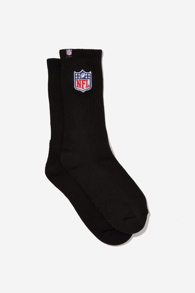 License Retro Rib Socks, LCN NFL BLACK/NFL LOGO