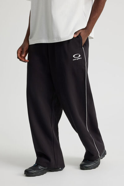 Open Gallery Baggy Track Pant, OG BLACK/WHITE PIPING