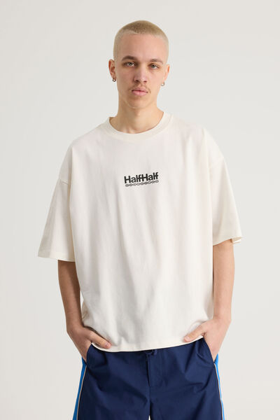 Half Half Box Fit Graphic T Shirt, HH CLOUD/HARDWARE