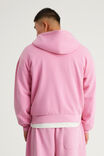 Authentics Boxy Zip Thru Hoodie, WASHED POP PINK - example image 3
