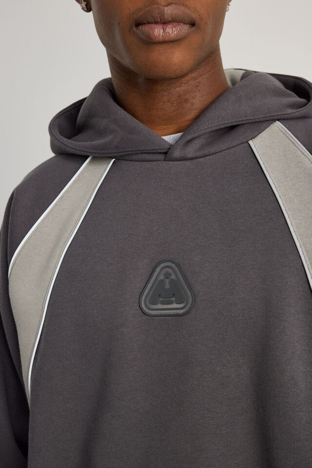 Half Half Hoodie, HH SLATE/OIL SLICK PANEL