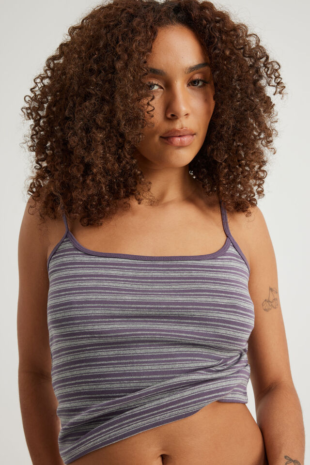 Kiki Cami, WINTER PLUM MARLE STRIPE