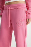 Straight Leg Track Pant, NTN WASHED HYPER PINK - example image 4