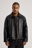 Notion Pu Leather Jacket, BLACK - alternate image 1