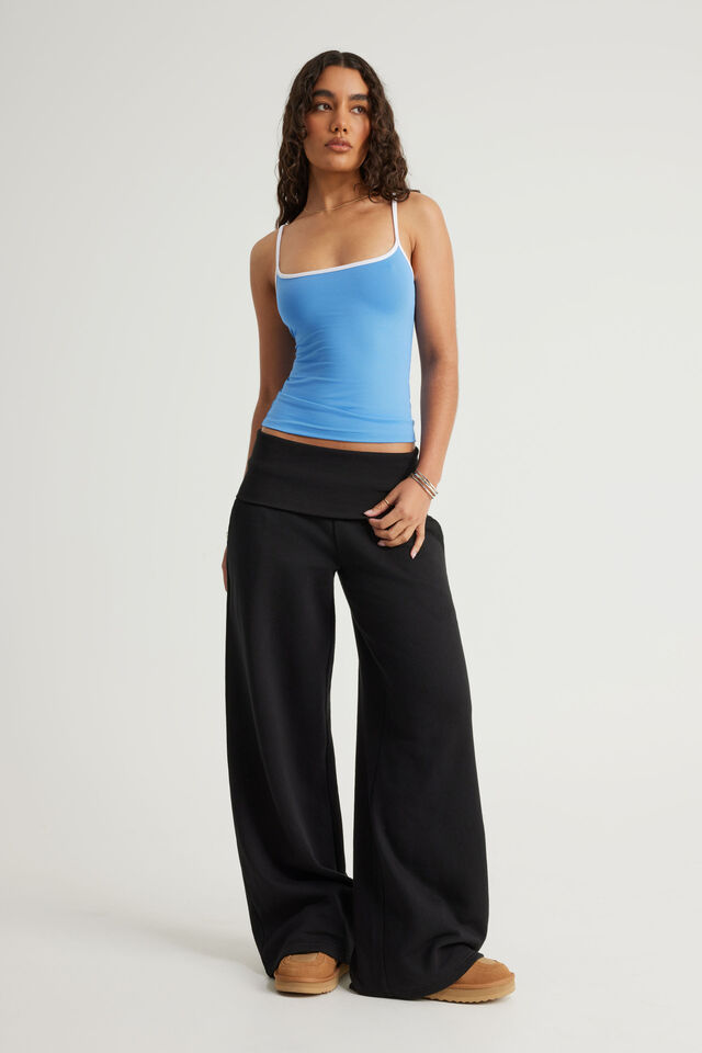 Snatched Cami, TRANQUIL BLUE/WHITE
