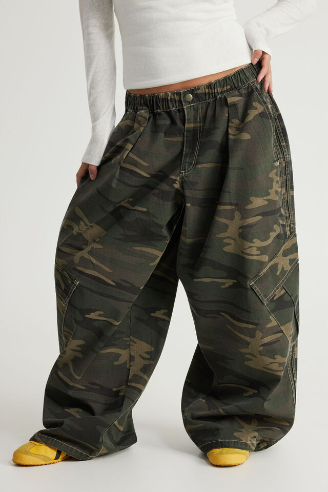 Jumbo Notion Pant, GREEN CAMO