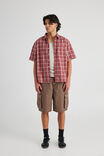 Short Sleeve Shirt, RED CHECK - alternate image 2