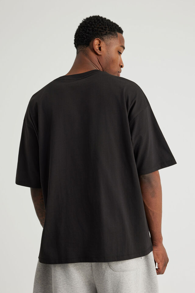 Box Fit Music Merch T Shirt, LCN BRA BLACK/TUPAC SHAKUR SIGNATURE