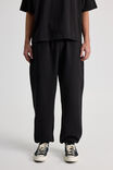Baggy Cuffed Trackpant, BLACK - alternate image 1
