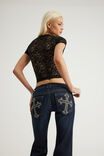 Twin Peak Bootcut Jean, AFTERPARTY INDIGO/PKT EMB - example image 2