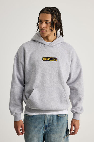 Half Half Hoodie, HH STEEL MARLE/NUTS ABOUT YOU