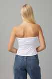 Ashley Ruched Front Bandeau, WHITE - alternate image 3