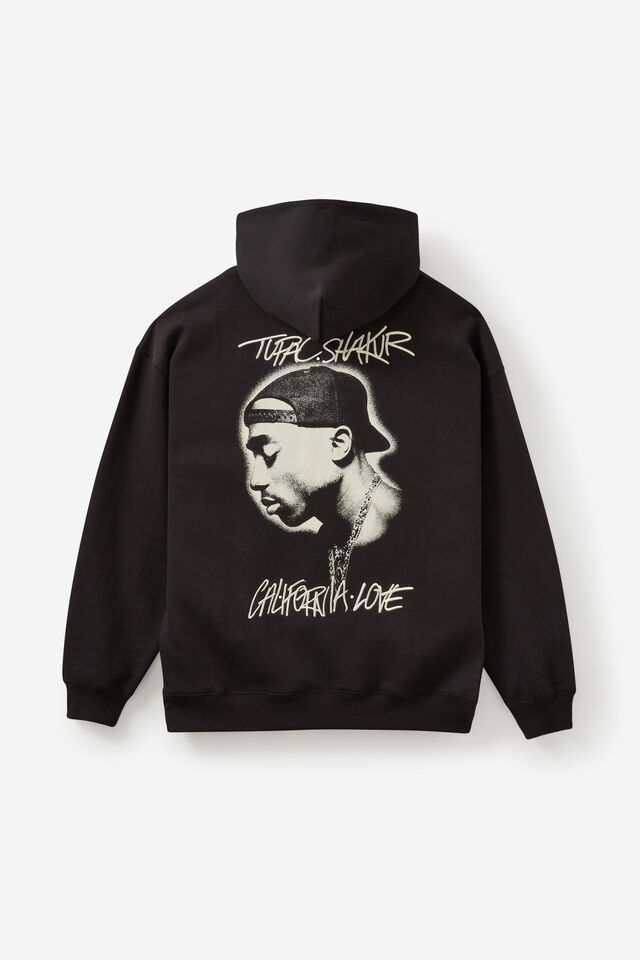 Music Merch Hoodie, LCN BRA BLACK/TUPAC ALL EYEZ ON ME