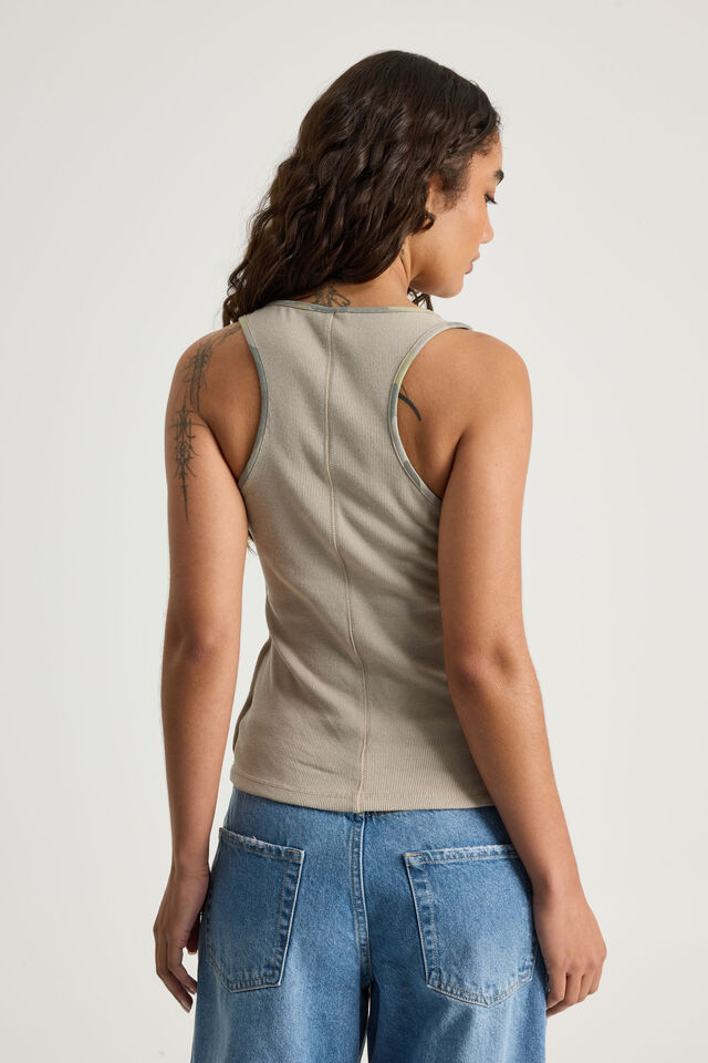 Graphic Tank, WASHED SUNBLEACHED KHAKI/BBY GIRL