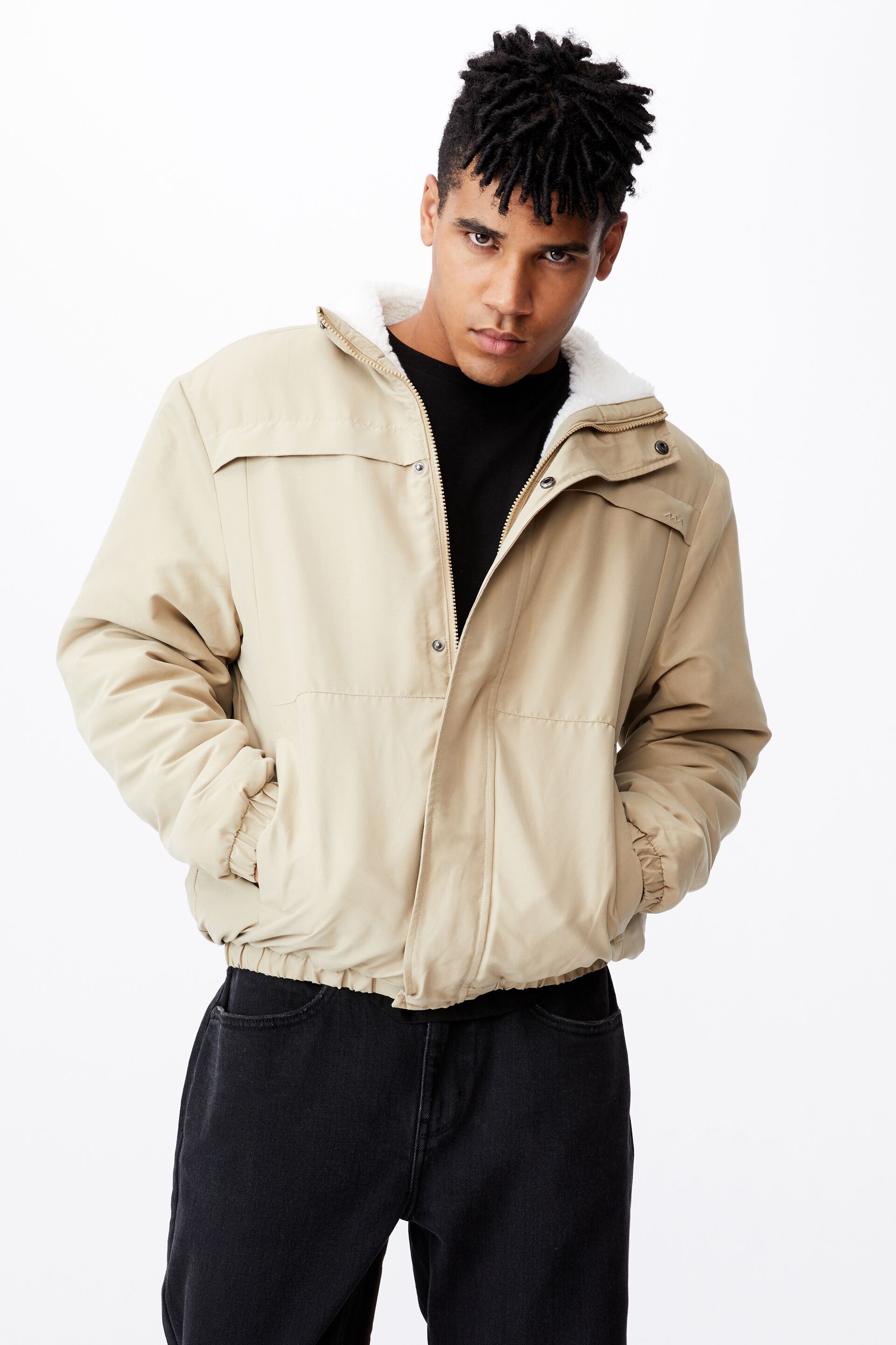 Factorie sherpa jacket clearance
