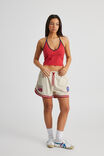 Milly V Neck Halter Top, RED/NAVY - alternate image 2