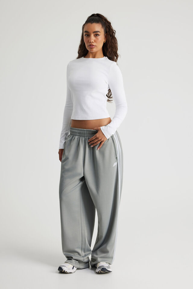 Authentics Fitted Long Sleeve Top, WHITE