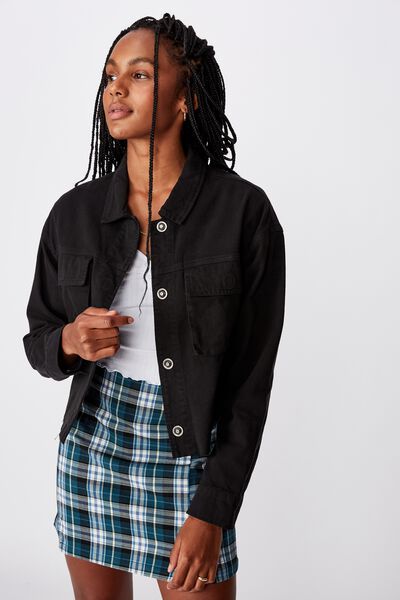 Utility Jacket, BLACK