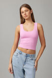 Lottie Scoop Neck Tank, PINK - alternate image 1